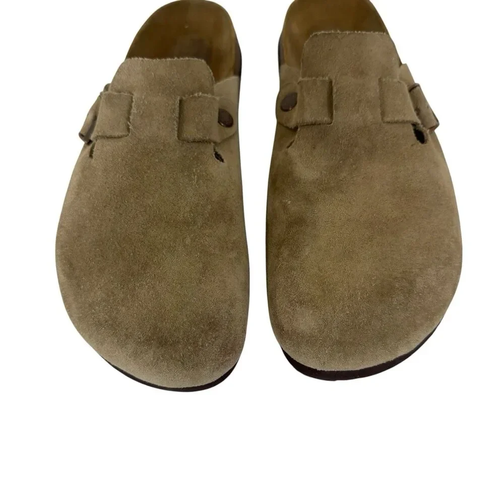 Birkenstock Betula Boston Clogs 10 US 43 EU NARROW Mules Brown Suede Mens READ